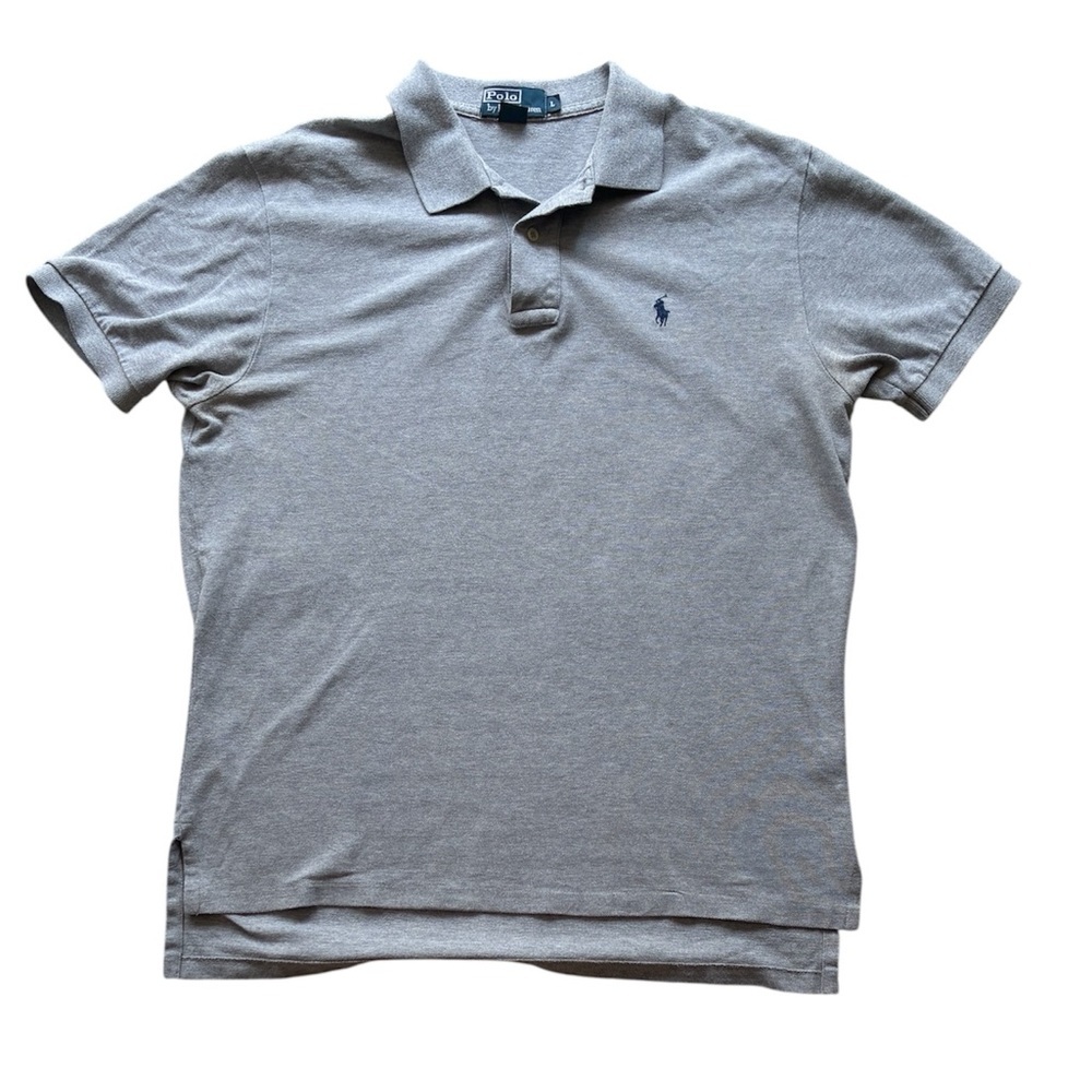 Polo Ralph Lauren Men’s Grey Cotton Polo Shirt Size Large